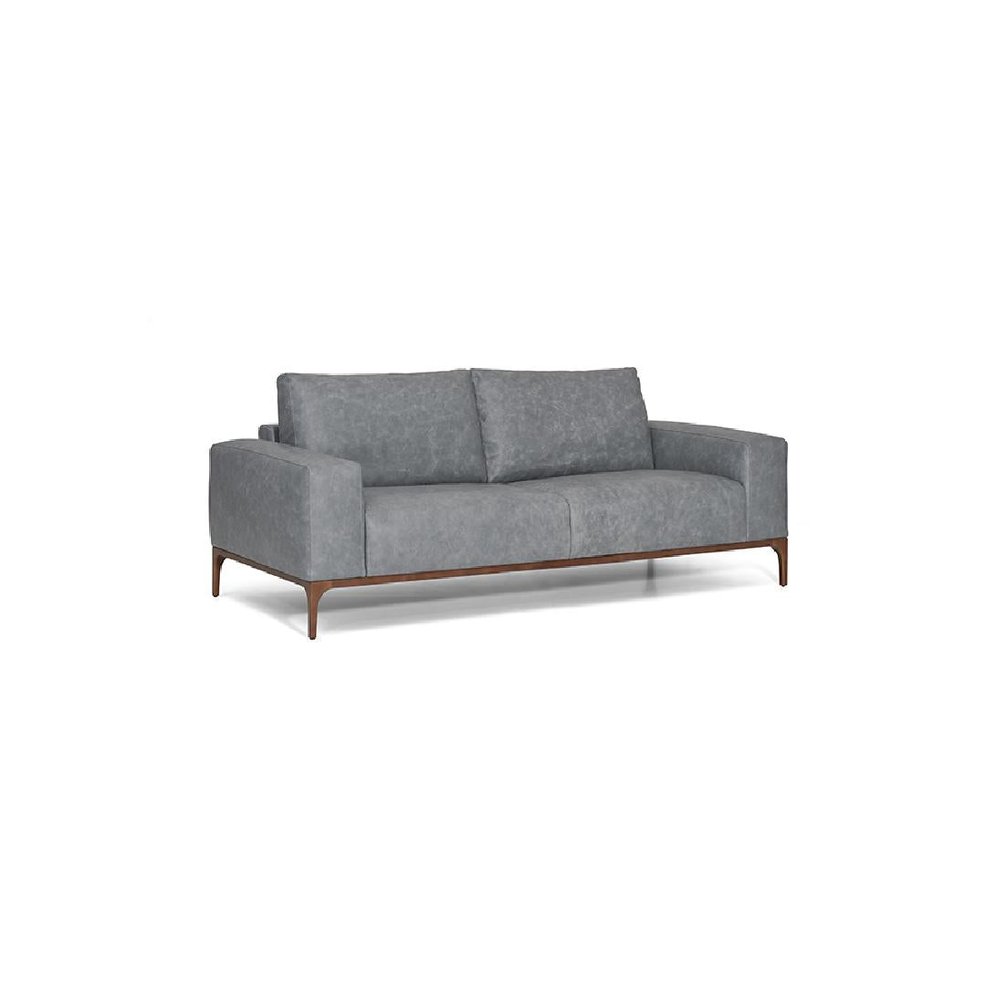 ASPEN-Designersofa, Gestell aus Massivholz mit Lederpolsterung-links