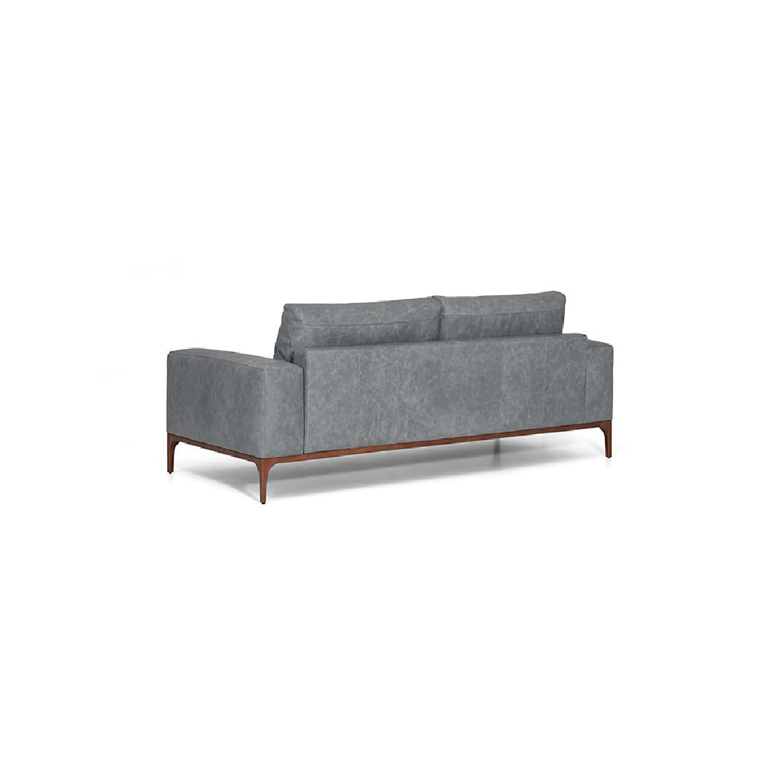 ASPEN-Designersofa, Gestell aus Massivholz mit Lederpolsterung-rücken links