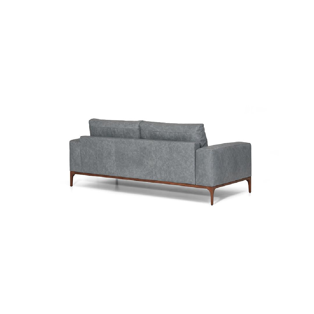 ASPEN-Designersofa, Gestell aus Massivholz mit Lederpolsterung-rücken rechts