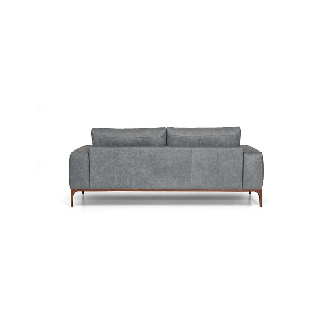 ASPEN-Designersofa, Gestell aus Massivholz mit Lederpolsterung-rücken