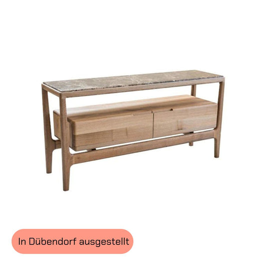 AVOLA-Designer Kommode aus Massivholz und Marmor-dübendorf