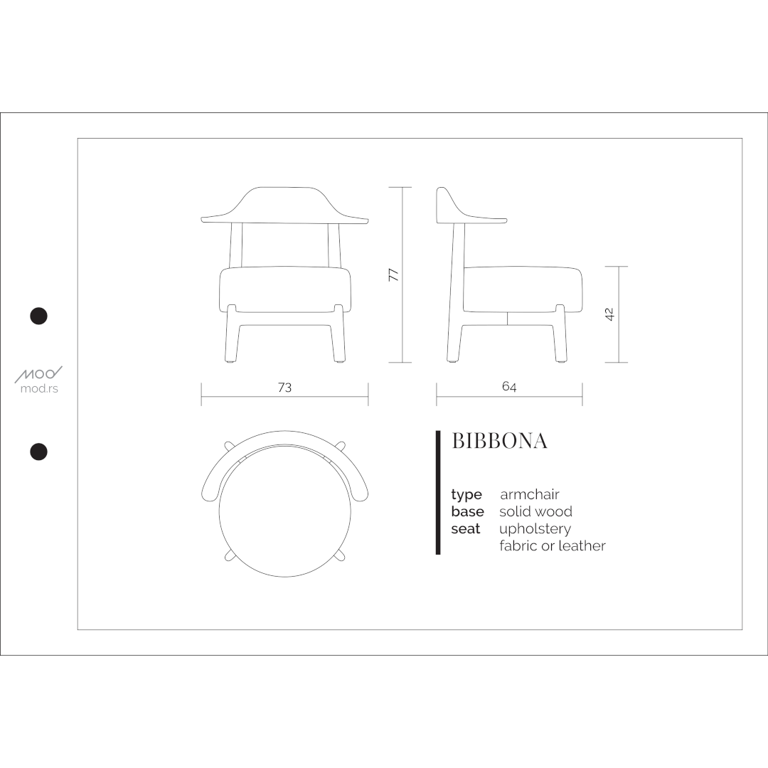 Spezifikation Bibbona Designer Sessel aus Massivholz