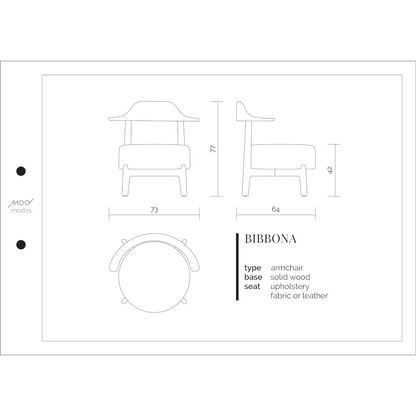 Spezifikation Bibbona Designer Sessel aus Massivholz