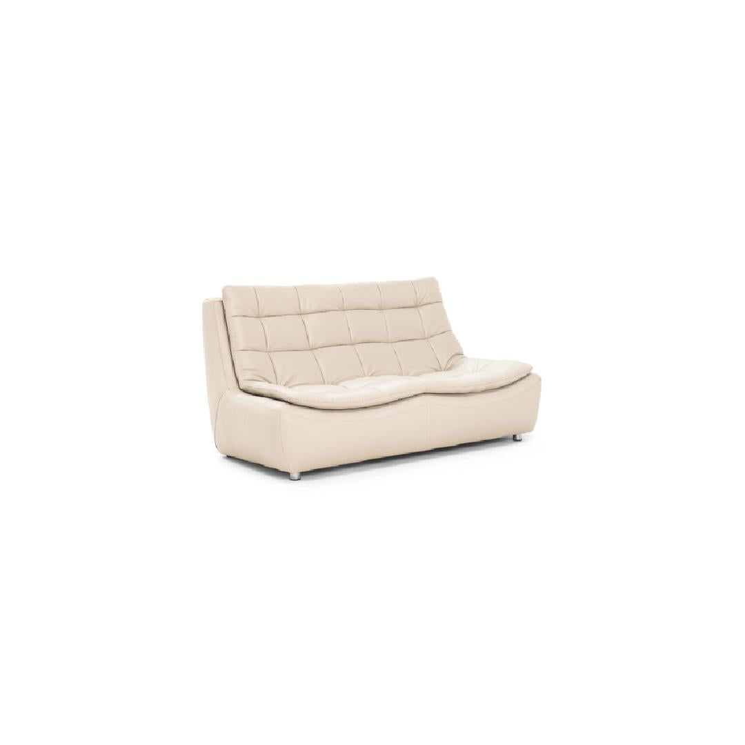 CITY-Designersofa, Gestell aus Massivholz mit Lederpolsterung-links