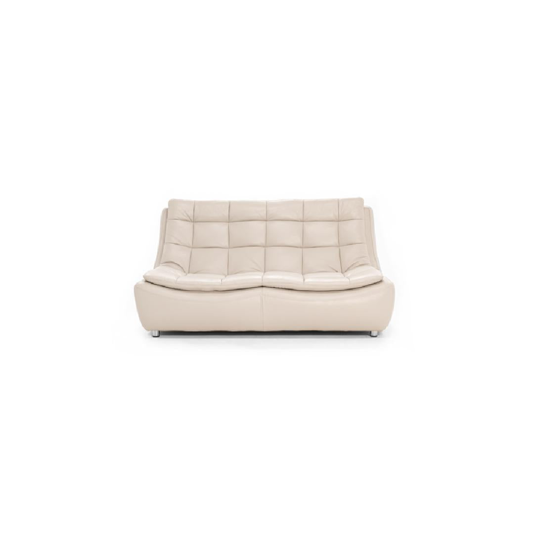 CITY-Designersofa, Gestell aus Massivholz mit Lederpolsterung