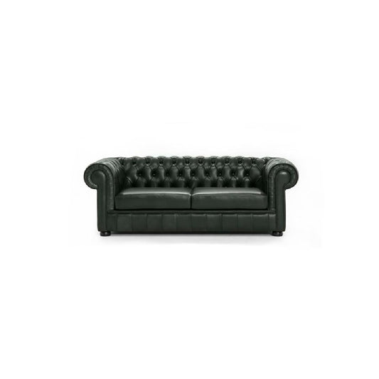 CLASSIC-Designersofa, Gestell aus Massivholz mit Lederpolsterung