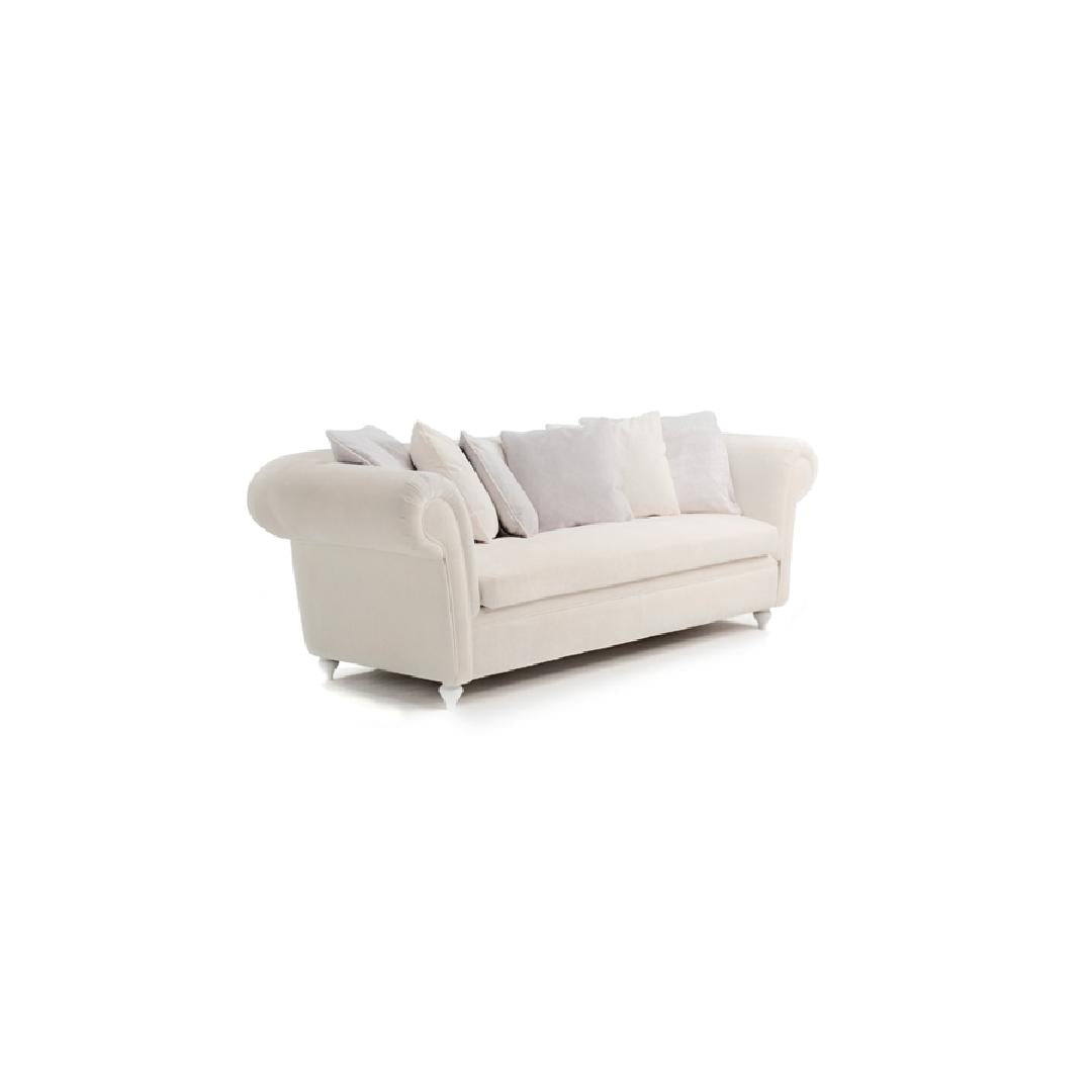 CLASSIC M-Designersofa, Gestell aus Massivholz mit Stoffpolsterung-links