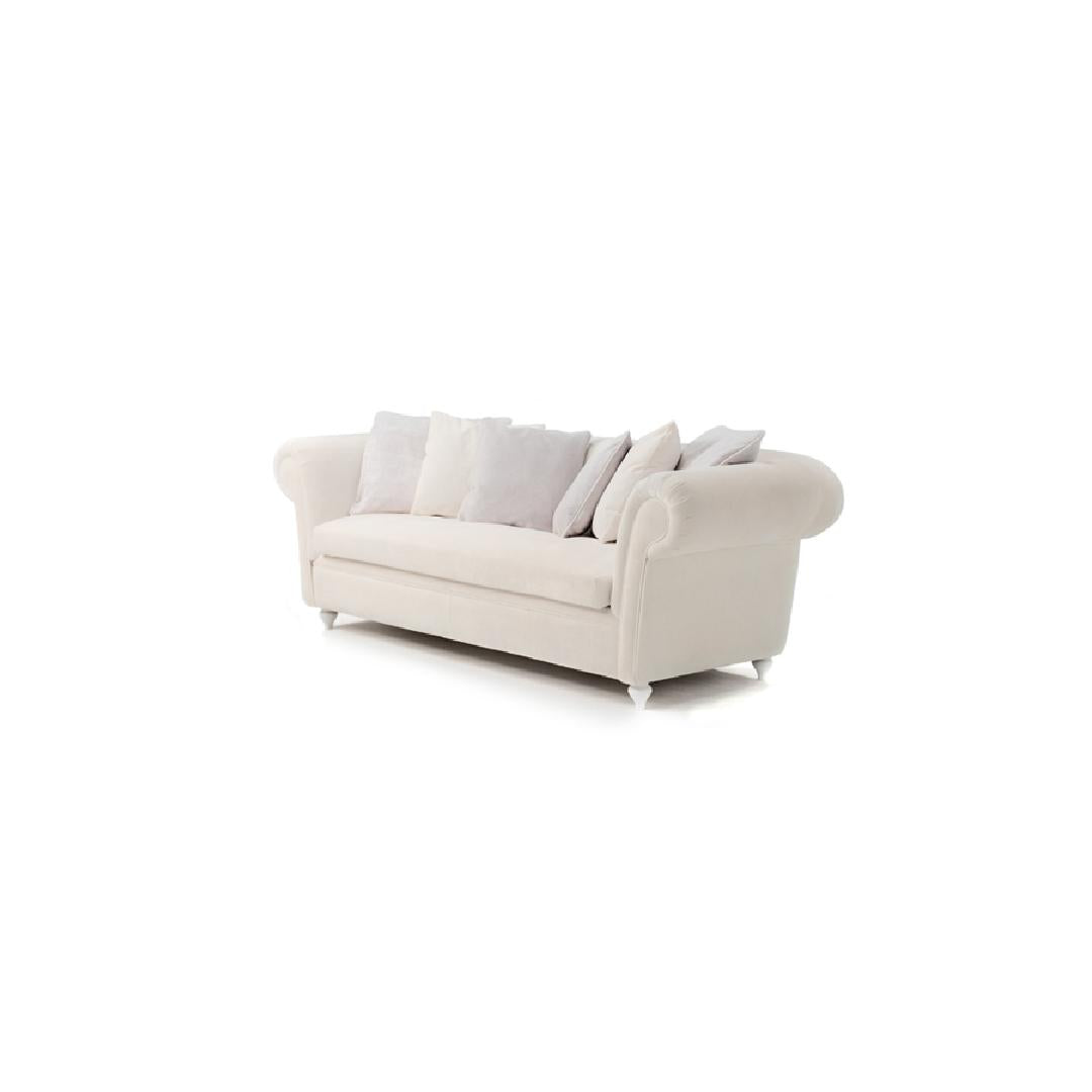 CLASSIC M-Designersofa, Gestell aus Massivholz mit Stoffpolsterung-rechts