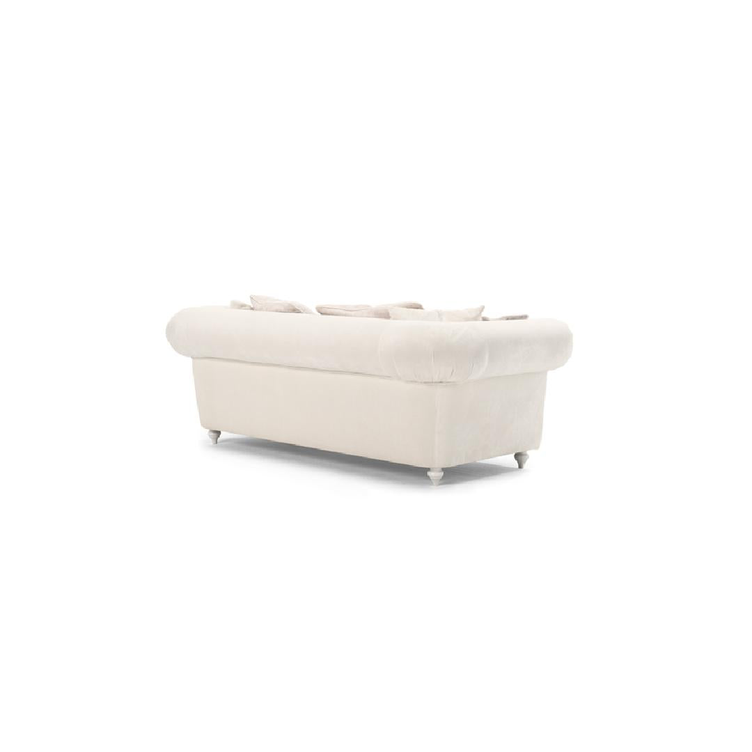 CLASSIC M-Designersofa, Gestell aus Massivholz mit Stoffpolsterung-rücken links