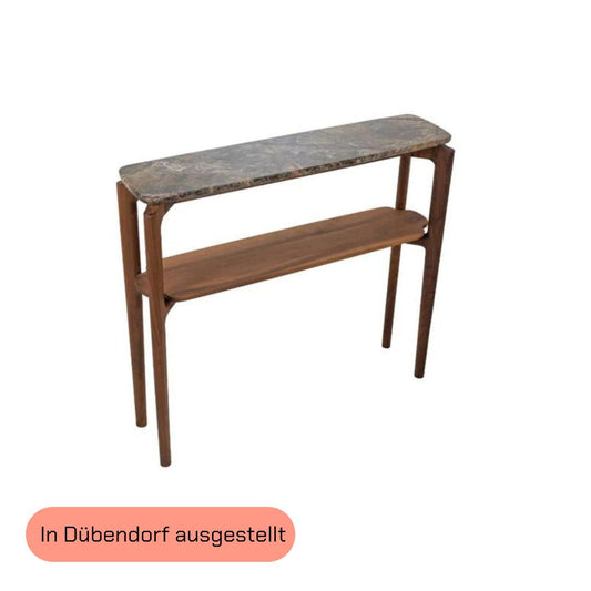 COSMA-Designer Konsolentisch aus Massivholz und Marmor-dübendorf