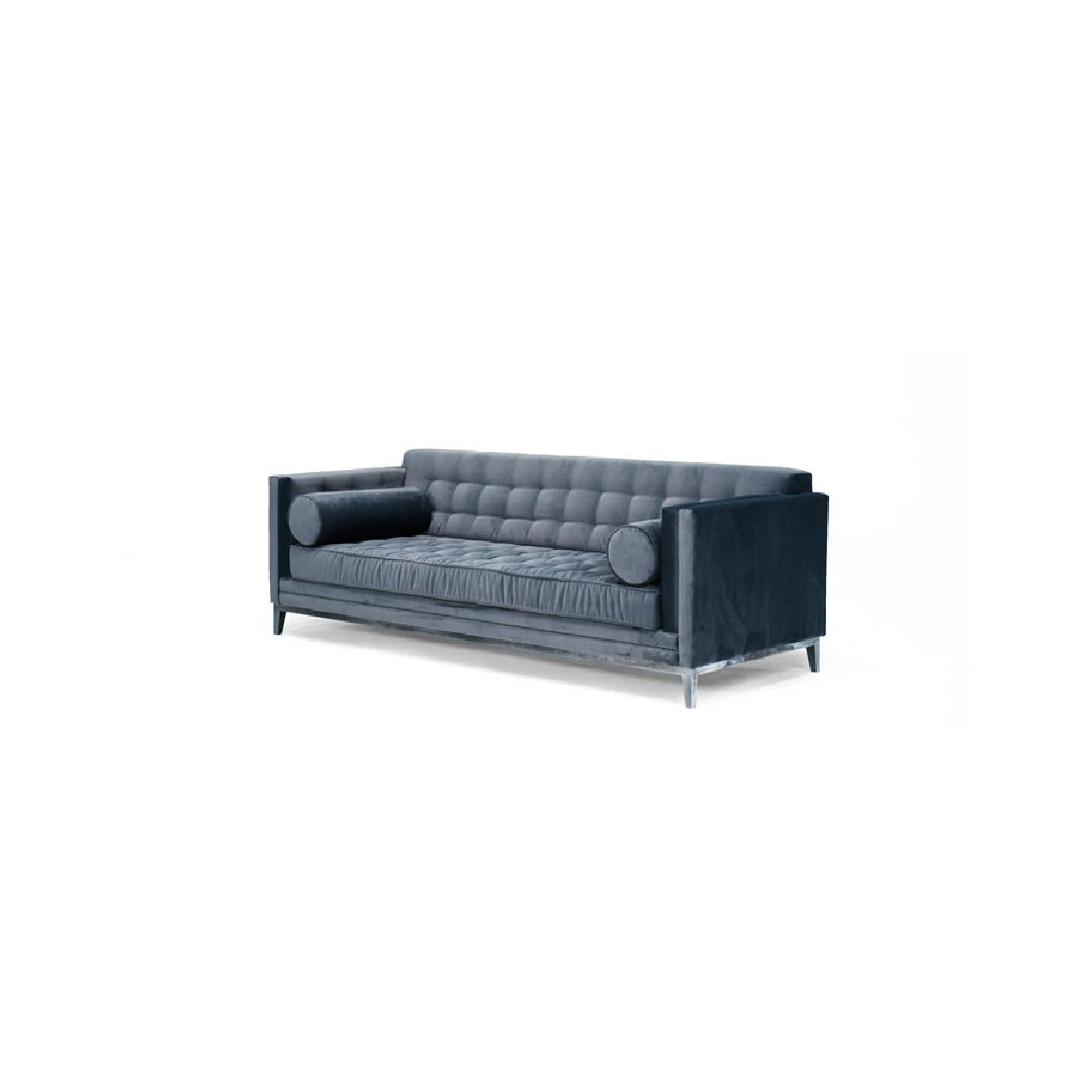 DANUBE-Designersofa, Gestell aus Massivholz mit Stoffpolsterung-links