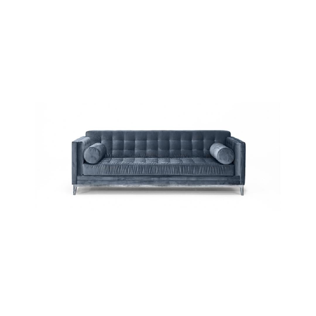 DANUBE-Designersofa, Gestell aus Massivholz mit Stoffpolsterung