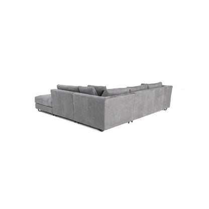 EPIC-Designersofa, Gestell aus Massivholz mit Lederpolsterung-rücken rechts