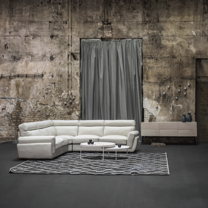 GRAM-Designersofa, Gestell aus Massivholz mit Lederpolsterung-ecksofa