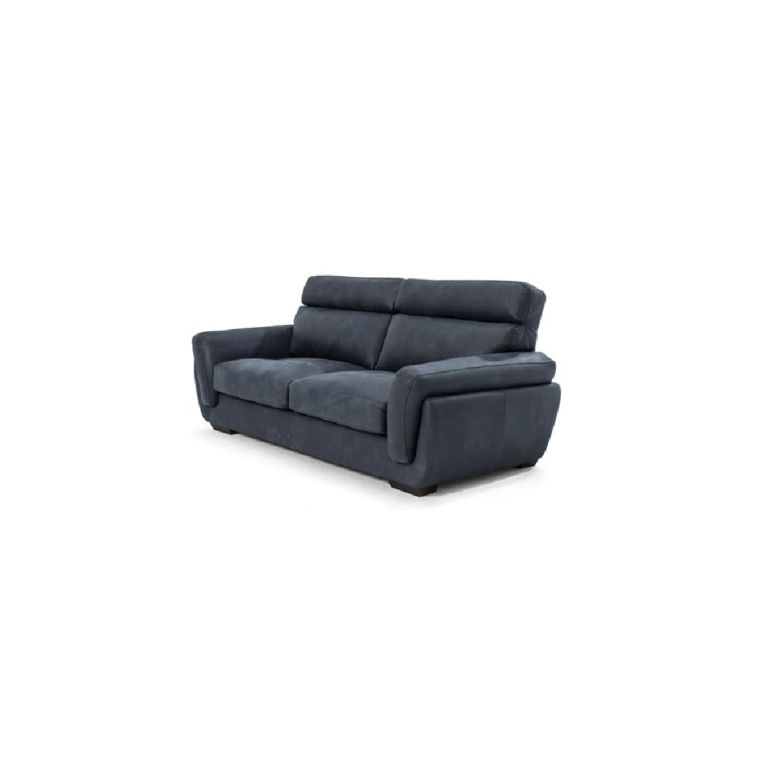 GRAM-Designersofa, Gestell aus Massivholz mit Lederpolsterung-links