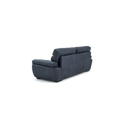 GRAM-Designersofa, Gestell aus Massivholz mit Lederpolsterung-rücken rechts