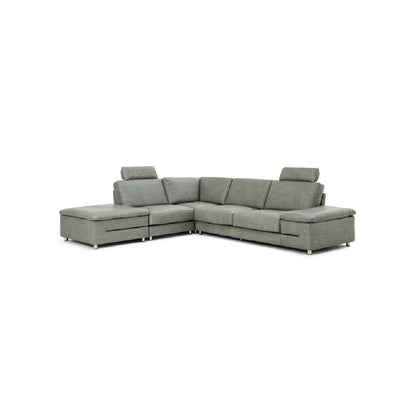 INFINITY-Designersofa, Gestell aus Massivholz mit Lederpolsterung-links