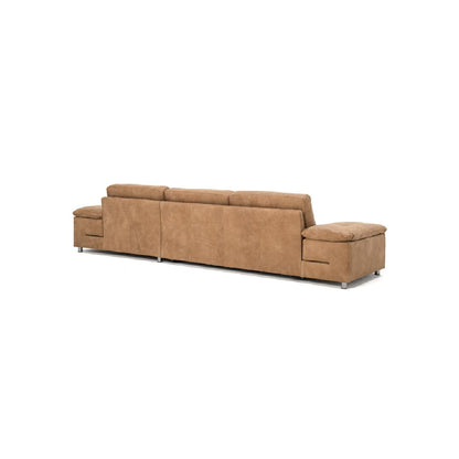 INFINITY R-Designersofa, Gestell aus Massivholz mit Lederpolsterung-rücken rechts