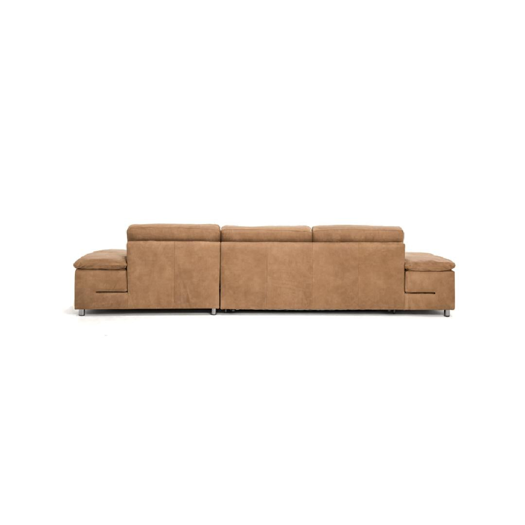 INFINITY R-Designersofa, Gestell aus Massivholz mit Lederpolsterung-rücken