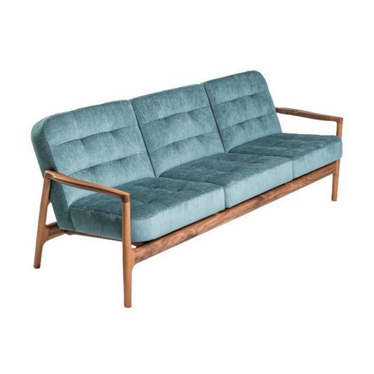 ROCCA-Tre Designer Sofa aus Massivholz Stoffpolsterung-frontal-geteilt