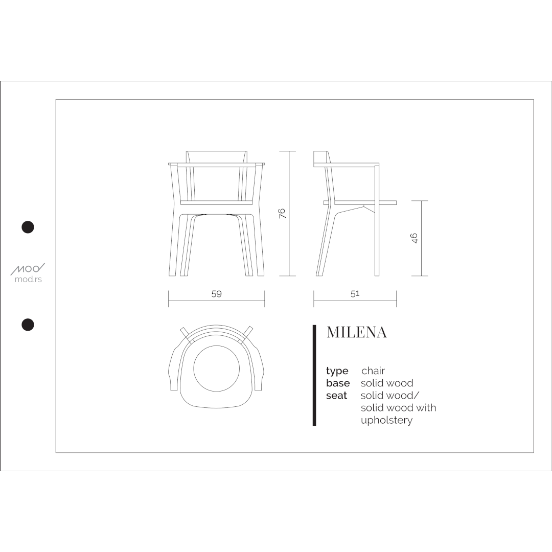 Spezifikation Savona Designer Barhocker aus Massivholz